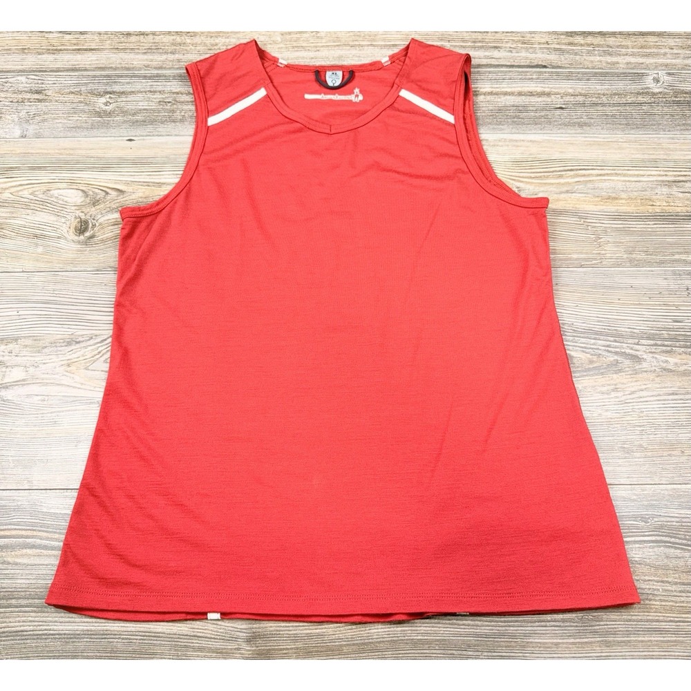 Smartwool Youth Boy's  XL Tank Top Sleeveless Muscle Shirt Red Merino Wool